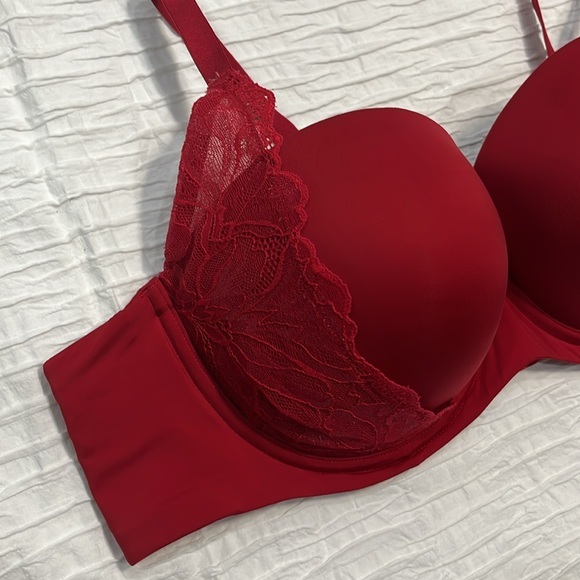 Torrid Curve bra red padded push-up women’s 44B adjustable straps - Picture 6 of 15